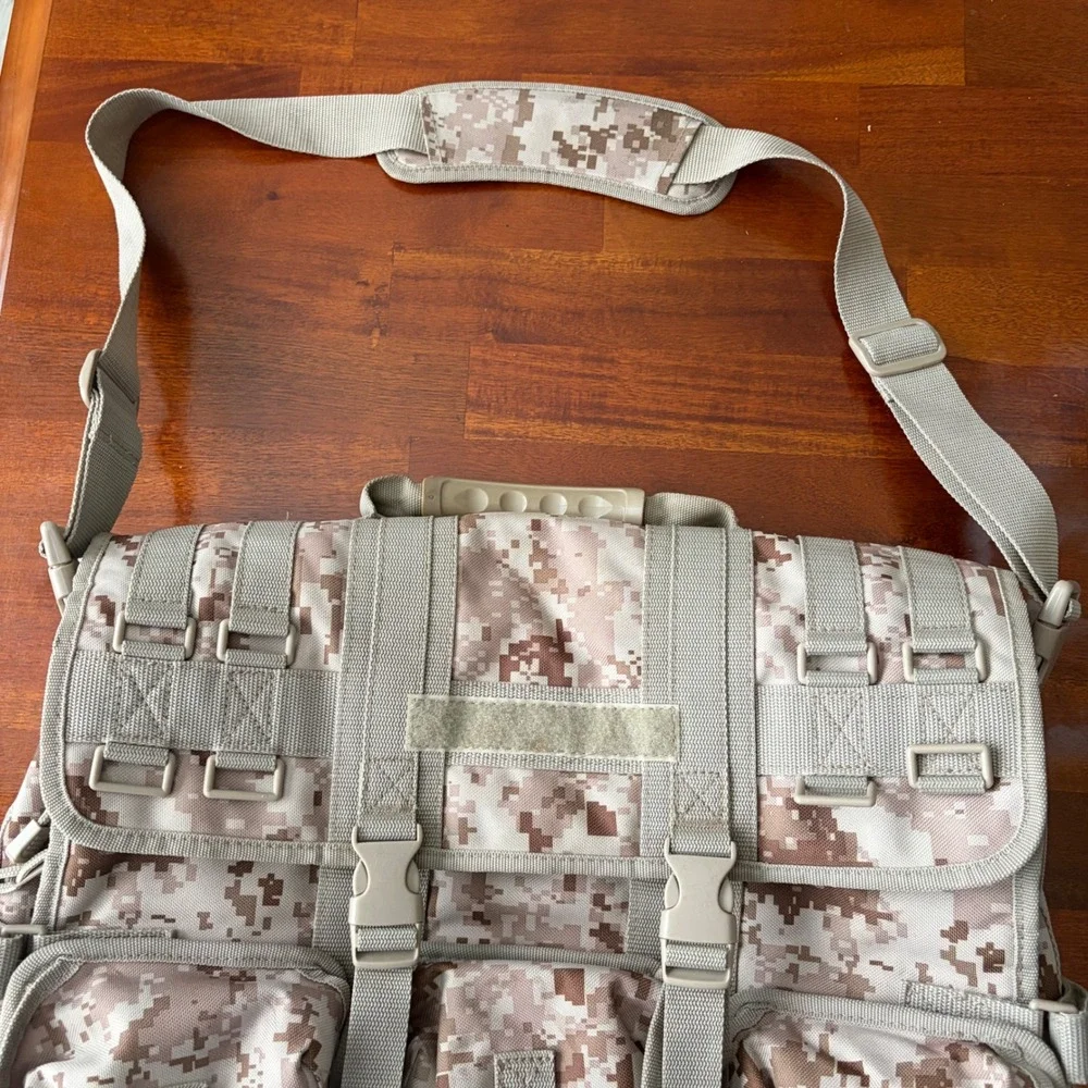 Tactical Laptop Messenger Bag Digital Desert Camo Military Briefcase